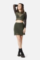 Sheer Mesh Jersey Skort