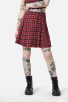 Revenge Tartan Pleated Skirt