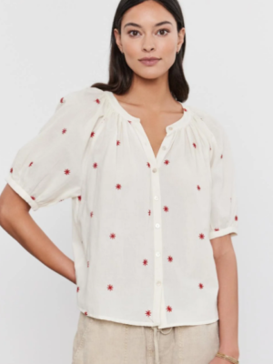 Lightweight embroidered top