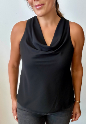 Lightweight cowl neck tank