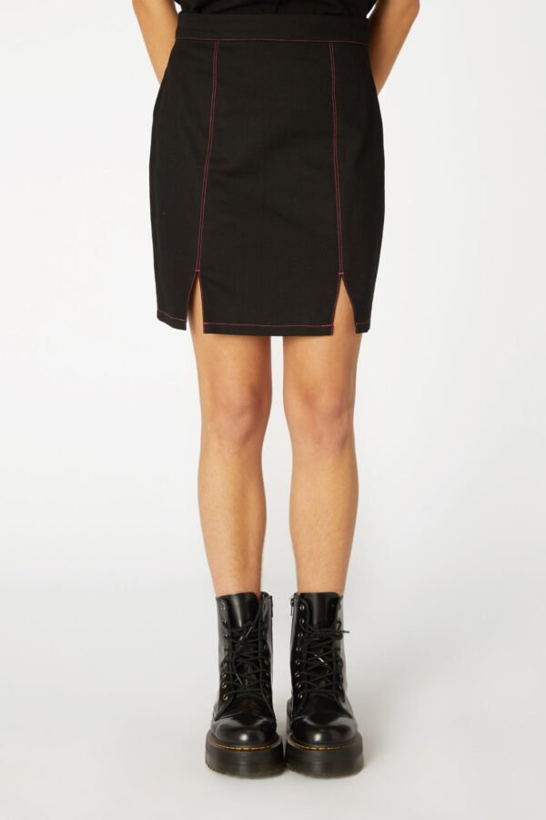 Contrast Stitch Goth Skirt