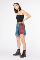 Festive Gingham Cotton Skort