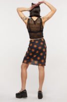 Sun Print Sheer Mesh Skirt