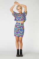 Crazy Geo Mini Skirt