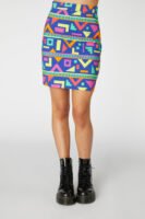 Crazy Geo Mini Skirt